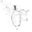 Closeup of clear gel face serum isolated on transparent backround, featuring bubbles.