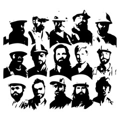 Poster - set of people with hats