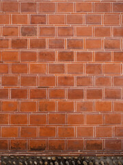 Red brick walkway floor texture