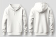 © h3bs - set of white front and back view tee hoodie hoody sweatshi