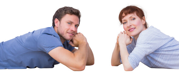 Poster - Digital png photo of caucasian couple on transparent background