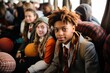 © sirisakboakaew - Student sitting on the seat looking at Confidence camera on the school bus