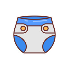 Poster - Diaper icon in vector. Illustration