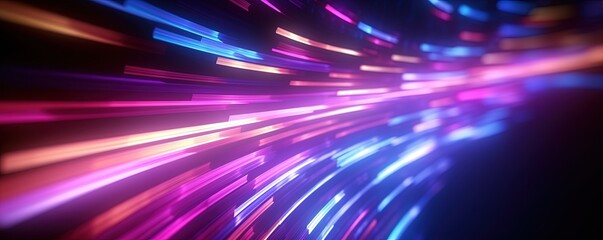 Wall Mural - abstract futuristic background with gold pink blue glowing neon fluid waves techno sound shap data t