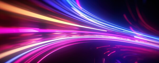 Wall Mural - abstract futuristic background with gold pink blue glowing neon fluid waves techno sound shap data t