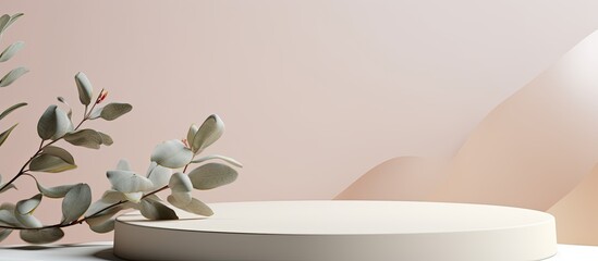 Aufkleber - A simple botanical background with space for text. It is suitable for showcasing new products,