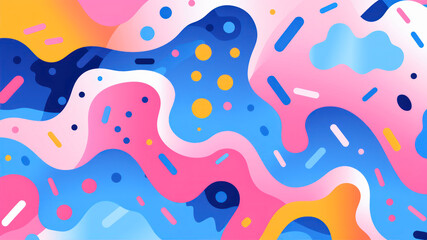 Poster - Creative Risograph aesthetic style pattern, grainy color fades, flat vector