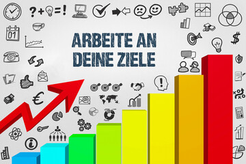 Sticker - Arbeite an deine Ziele