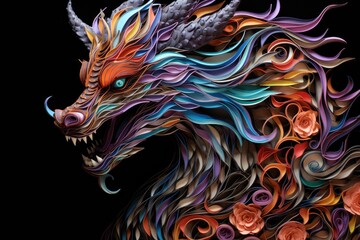 Naklejka na meble Dragon symbol of year 2024