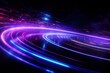© AKKA - abstract futuristic background with pink blue glowing neon moving high speed wave lines and bokeh lights. Data transfer concept Fantastic wallpaper