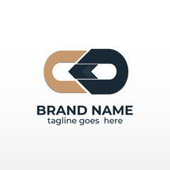 Poster - letter c and d with arrow logo.logotype design