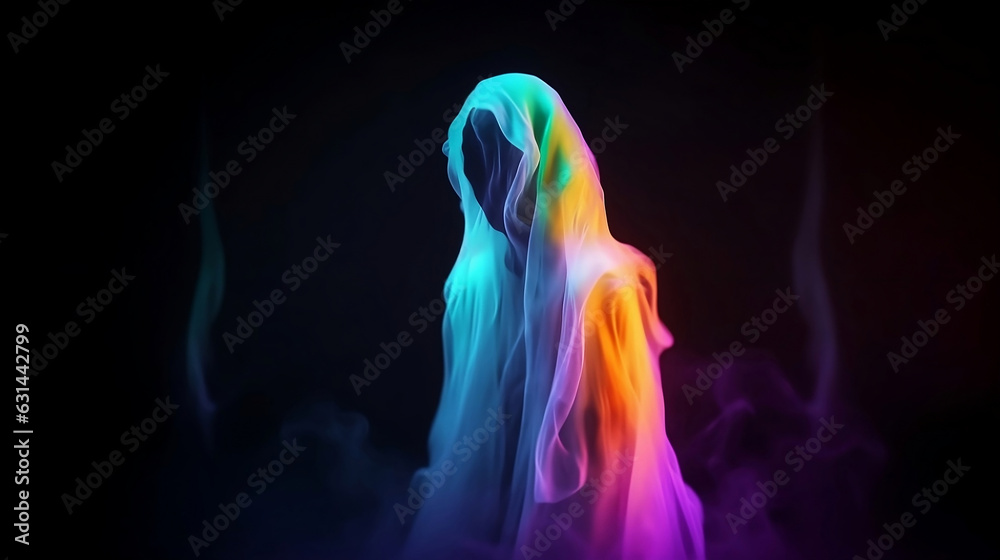 Colored spectrum of a ghost. Stock Illustration | Adobe Stock