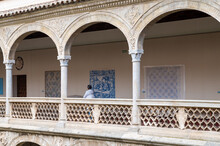 Toledo, Spain; 28-May, 2023: Inner Courtyard And Cloister Of The Santa Cruz Museum In Toledo (Spain)