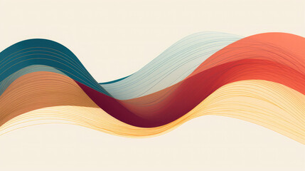 Poster - Abstract wave background with colorful color