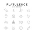 © motorama - Set line icons of flatulence