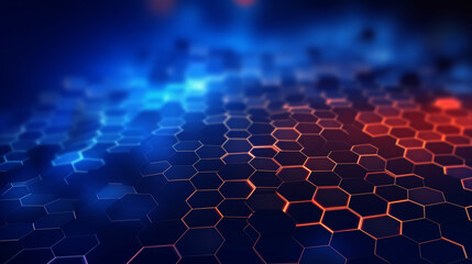 Futuristic hexagonal net background