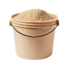 Bucket Of Sand, Transparent Backround With Clipping Path.