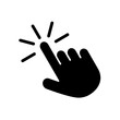 touch screen finger hand press push icon vector