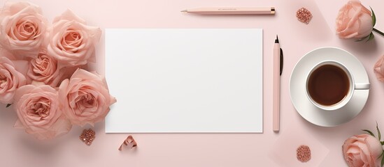 Fototapete - Cute stationery with room for writing.