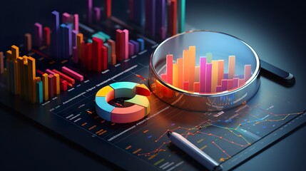 Wall Mural - digital analysis technology background. Big data visualization. Network connection structure.