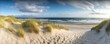 Dune beach at the North Sea coast, Sylt, Schleswig-Holstein, Germany, Generative AI