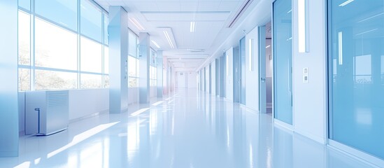 Poster - blurry hospital corridor with a luxurious and abstract design. The interior of the clinic is