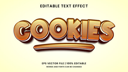 Sticker - Cookies 3d editable text effect