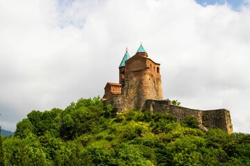 Wall Mural - Beautiful view of Gremi on the green hilltop. Kakheti, Georgia.