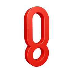 Poster - 3D exclamation mark or icon design in red color