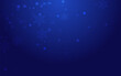 Shiny Confetti Vector Blue Background. Glow Bokeh