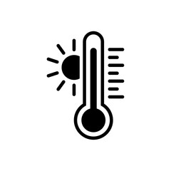 Wall Mural - thermometer with sun icon