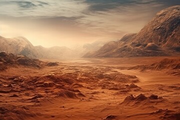 Poster - Extraterrestrial landscape texture background, alien and otherworldly terrain, cosmic and surreal surface