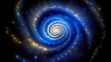 Wall Mural - spiral galaxy against stars and constellations in outer space.andromeda nebula, starry cosmos,univer