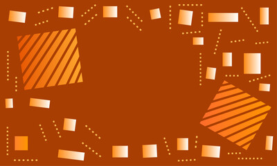 Fototapete - orange abstract background illustration, with gradient square pattern.