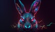 © Arabindu - Rabbit face neon illustration beautiful image Ai generated art