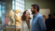 © Robert - Middle age couple smiling while enjoying a museum