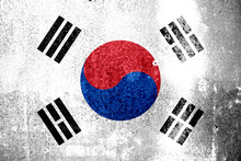 Korean Flag Texture As A Background