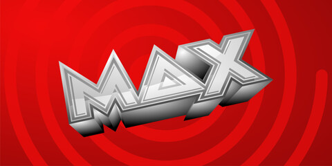 Leinwandbilder - Max text effect isolated on dark background