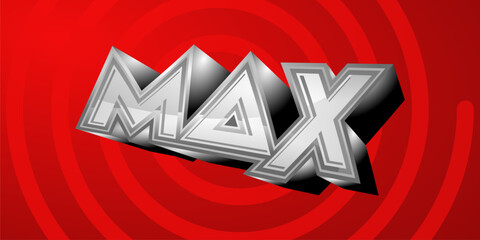 Leinwandbilder - Max text effect isolated on dark background