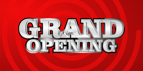 Leinwandbilder - Grand Opening text effect isolated on dark background