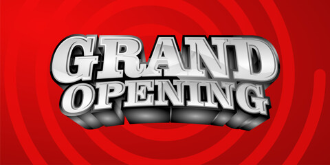 Leinwandbilder - Grand Opening text effect isolated on dark background