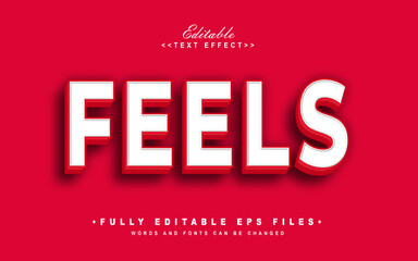 Poster - editable feels text effect.typhography logo