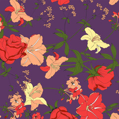 floral abstract pattern suitable for textile and printing needs