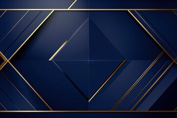 Wall Mural - Elegant blue and gold background, generative ai