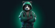 Panda 3d Character Fortnite Skin Style In Setup Gaming. Generative Ai Content