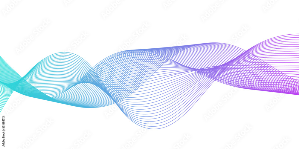 abstract lines blue gradient pink curve wave white background, Stylized ...