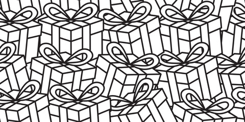 Wall Mural - abstract gift box seamless pattern