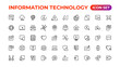 © artnazu - Information technology linear icons collection.Outline icon.