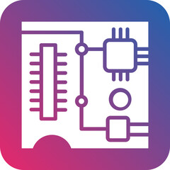 Poster - Vector Design Pcb Board Icon Style