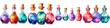 set illustration of magic bottle with magic drink isolate